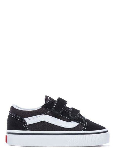 KIDS OLD SKOOL VELCRO BLACK WHITE Shop All Kids Shoes Kids Footwear NZ Wide Shipping Backdoor VANS W22