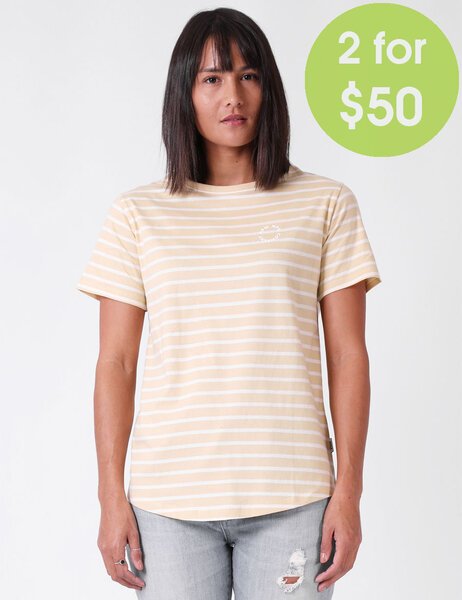 2FOR50 WOMENS G STRIPE TEE-womens-Backdoor Surf