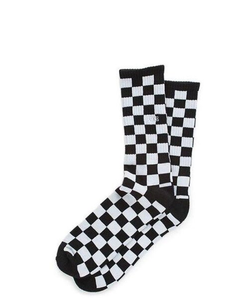 CHECKERBOARD II CREW SOCK BLACK WHITE - 6.5-9-mens-Backdoor Surf