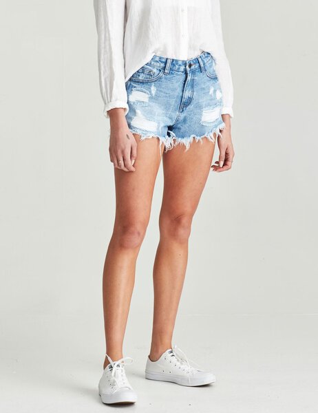 SOFIA DENIM SHORT-womens-Backdoor Surf