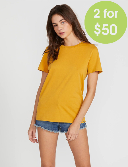 2FOR 60 WOMENS SOLID TEE - DIJON