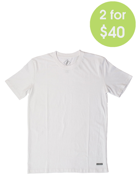 2FOR 40 MENS 24-7 TEE - WHITE