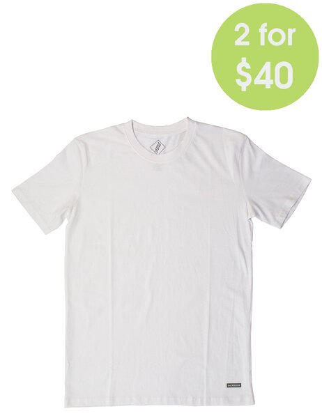 2FOR 40 MENS 24-7 TEE - WHITE-mens-Backdoor Surf