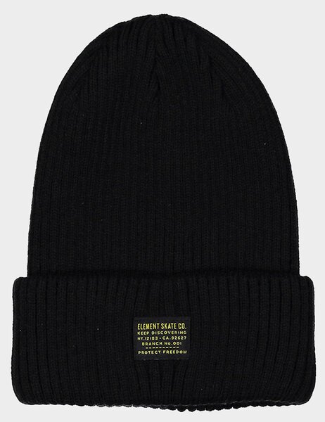 FUNDAMENTALS BEANIE - ALL BLACK-mens-Backdoor Surf