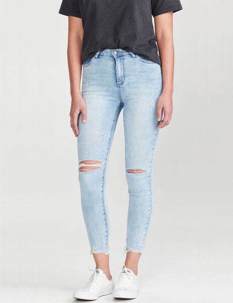 ELLA RIPPED JEAN - BLUE-womens-Backdoor Surf