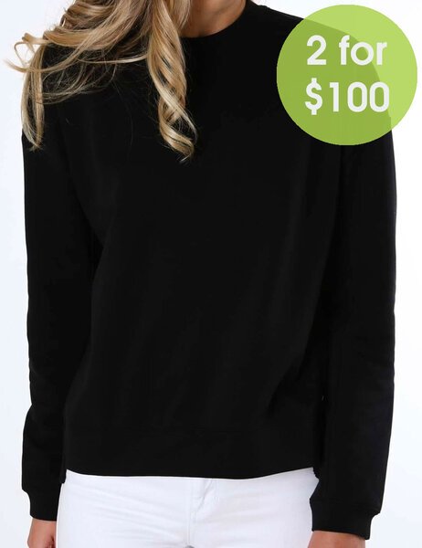 2FOR100 DF WASH CREW FLEECE-womens-Backdoor Surf