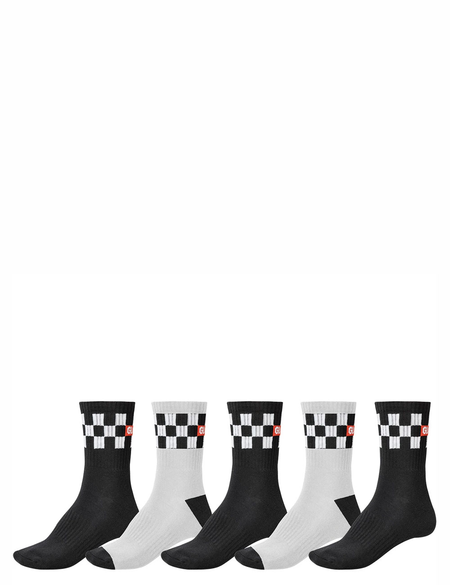 CHECKER CREW SOCK - 5 PACK