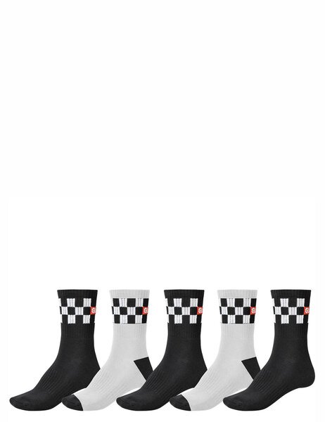 CHECKER CREW SOCK - 5 PACK-mens-Backdoor Surf