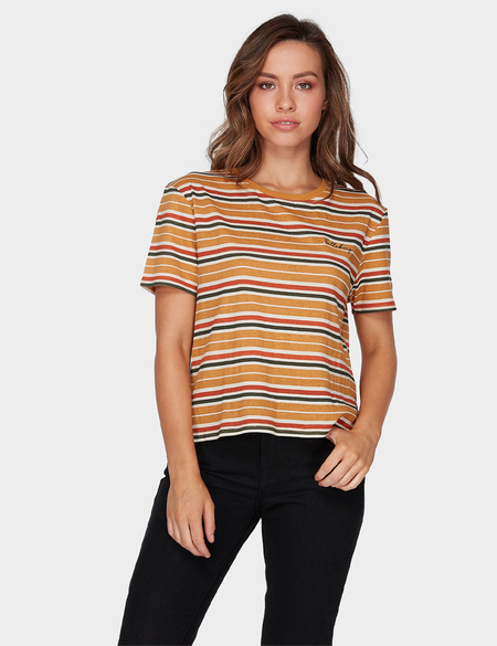 RADIANT STRIPE CROP TEE