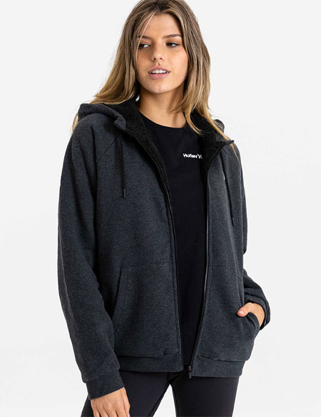 INSIDE SHERPA ZIP HOODIE