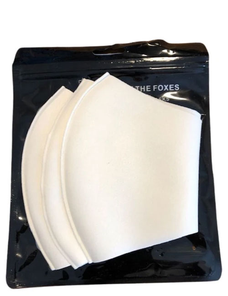 WHITE FACE MASK - 3 PACK