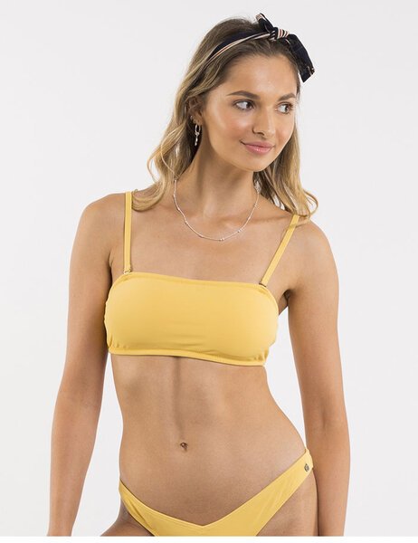 2FOR 60 SOLAR TEXTURED BANDEAU BIKINI TOP-womens-Backdoor Surf