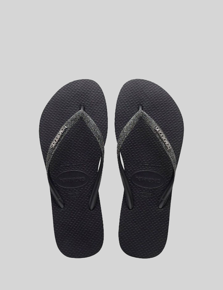 SLIM GLITTER LOGO METALLIC JANDAL