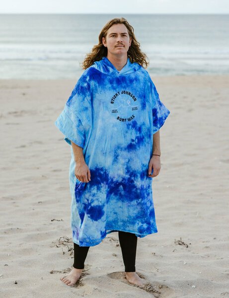 SJ TIE DYE HOODED TOWEL-mens-Backdoor Surf