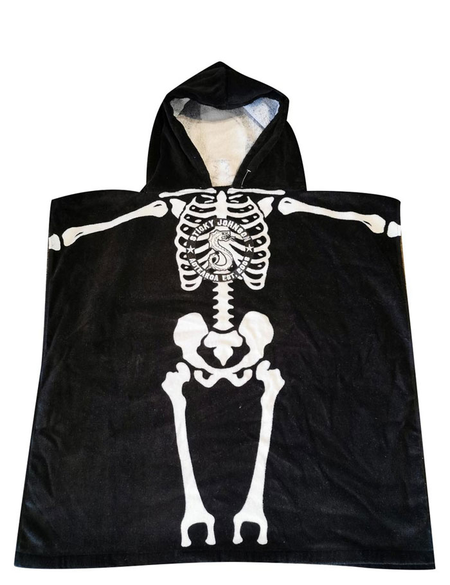 SKELETON HOODED TOWEL- KIDS