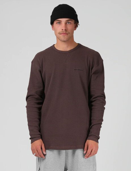 WAFFLE KNIT CREW-mens-Backdoor Surf