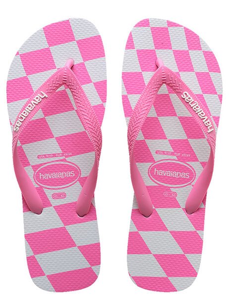 KIDS TOP DISTORTED CHECK JANDAL - PINK-footwear-Backdoor Surf