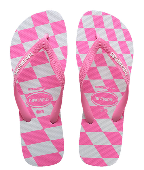 TOP DISTORTED CHECK JANDAL - PINK