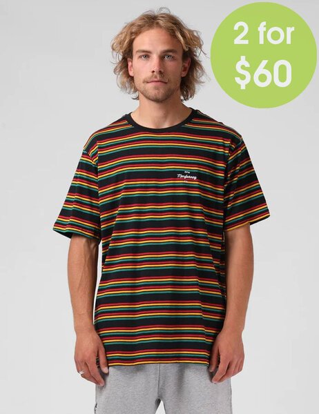 2FOR 60 STRIPE STAPLE TEE-mens-Backdoor Surf