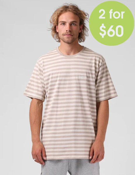 2FOR 60 STRIPE STAPLE TEE-mens-Backdoor Surf