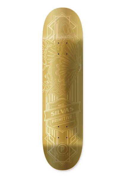 SILVAS GOLD FOIL BUTTERFLY DECK - 8.25-skate-Backdoor Surf