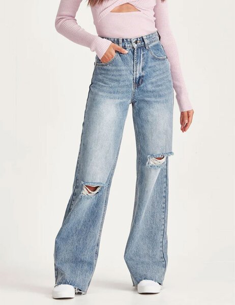 AVRIL HIGH WAISTED WIDE LEG JEAN-womens-Backdoor Surf