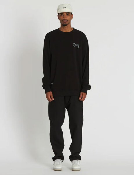 SCRIPTED SUPER FLEECE CREW-mens-Backdoor Surf