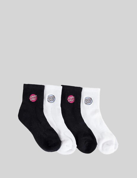 GIRLS OTHER DOT MID SOCKS - 4 PACK-kids-Backdoor Surf