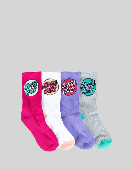 GIRLS OTHER DOT CREW SOCK - 4 PACK