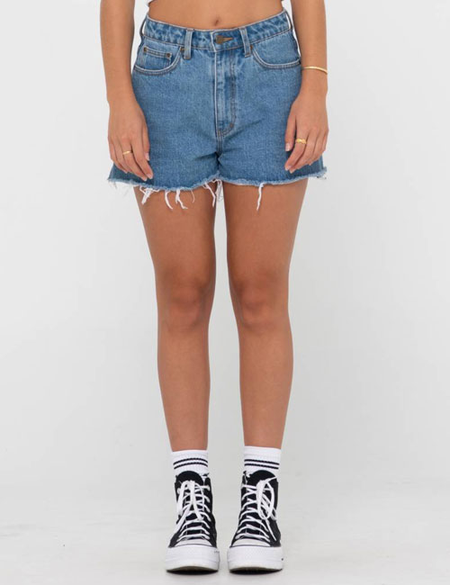 PENNY KICK FLARE DENIM SHORT