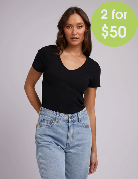 2FOR 50 LILY V NECK TEE