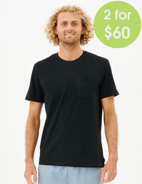 2FOR 60 PLAIN POCKET TEE-mens-Backdoor Surf