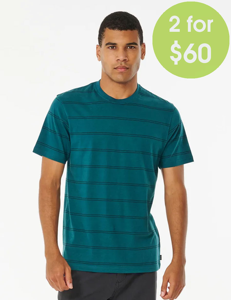 2FOR 60 PLAIN STRIPE TEE