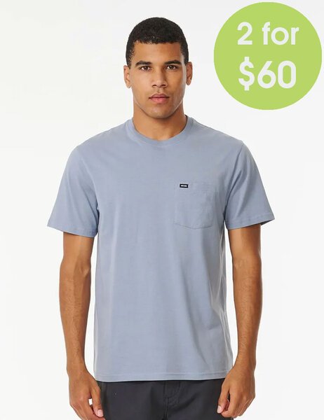 2FOR 60 PLAIN POCKET TEE-mens-Backdoor Surf