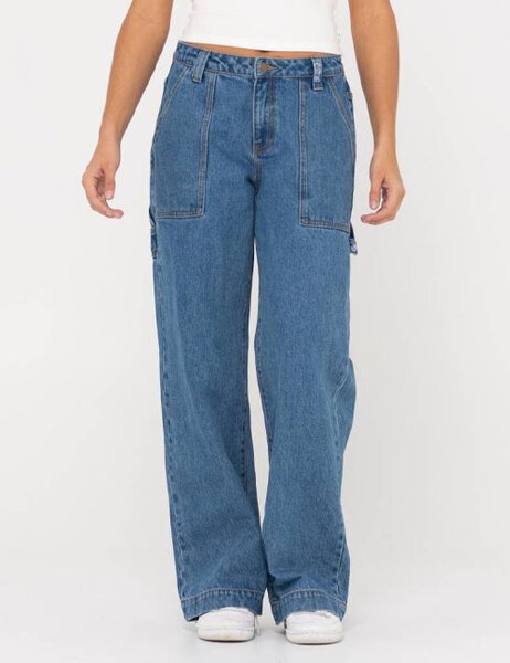 BILLIE LOW WIDE DENIM CARPENTER PANT-womens-Backdoor Surf