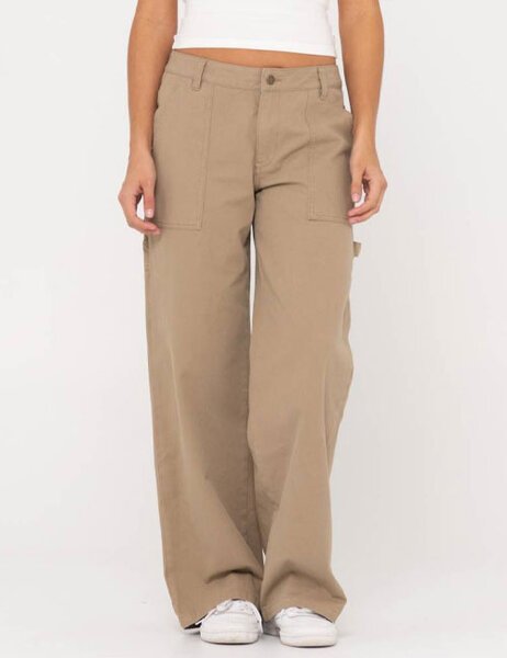 BILLIE LOW WIDE CANVAS CARPENTER PANT-womens-Backdoor Surf