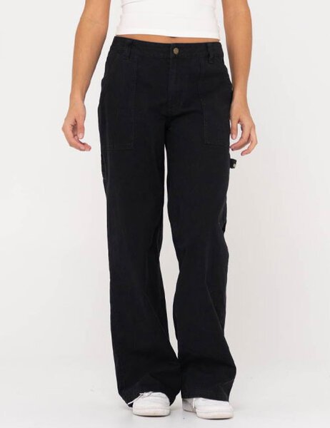 BILLIE LOW WIDE CANVAS CARPENTER PANT-womens-Backdoor Surf