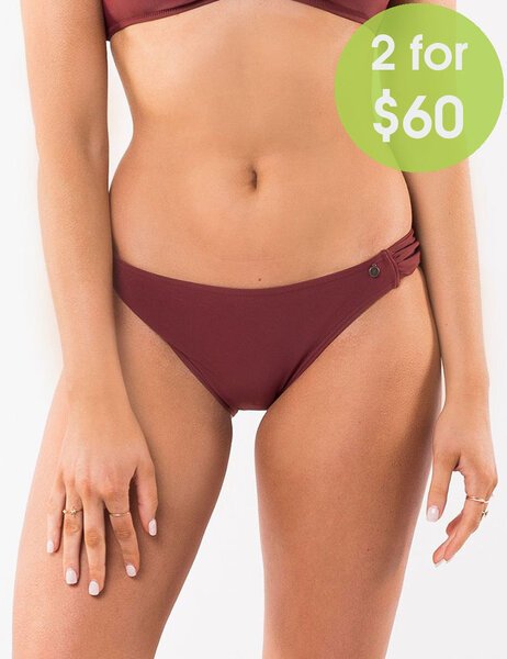 2FOR 60 EVE GATHER BIKINI BOTTOM-womens-Backdoor Surf