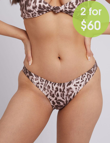 2FOR 60 GOLDIE CHEEKY HI CUT BIKINI BOTTOM