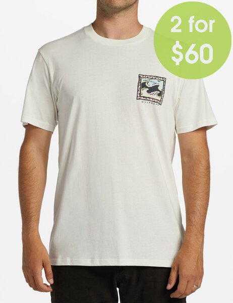 2FOR 60 CRAYON WAVE TEE-mens-Backdoor Surf