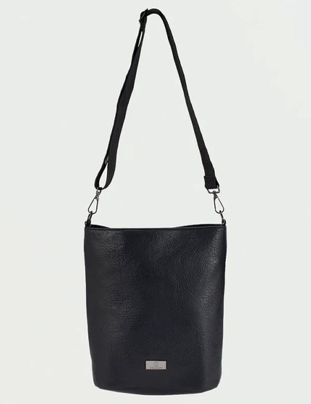 STRAPPED PU SHOULDER BAG