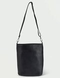 STRAPPED PU SHOULDER BAG