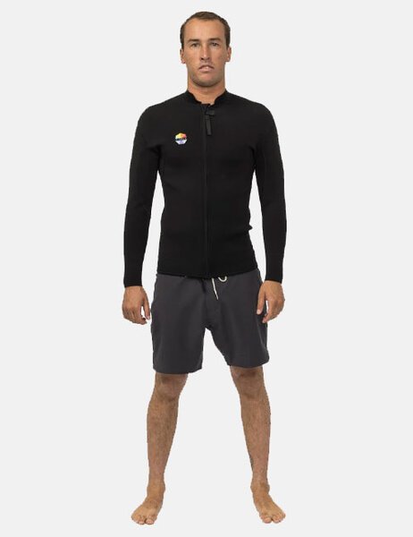 2MM SOLID SETS FRONT ZIP JACKET-wetsuits-Backdoor Surf