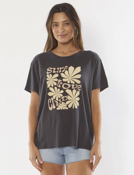 SURF LOVE CLUB KNIT TEE-womens-Backdoor Surf